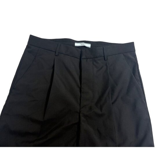 Prada Pleated Trousers With Logo Ankle Straps in Black - Picture 4 of 8
